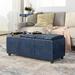 Wade Logan® Abdelkareem 41.7" Wide Rectangle Storage Ottoman, Wool in Brown | 16.9 H x 41.7 W x 16.9 D in | Wayfair