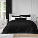 Ebern Designs Brabham Microfiber Coverlet/Bedspread Set Polyester/Polyfill/Microfiber in Black | King Coverlet/Bedspread + 2 Queen Shams | Wayfair