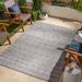 Tominhao 7'10" x 10' Outdoor Farmhouse Moroccan Natural Gray/Ink/Smoke/Dark Gray/Multi Brown/Blue/Gray/Navy/Off White/Pale Blue/Tan/Taupe Outdoor Area Rug - Hauteloom