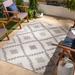 Lanigan 7'10" x 10' Rustic Outdoor Farmhouse Moroccan Light Gray/Charcoal/Gray/Dark Gray/Multi Brown/Blue/Navy/Off White/Pale Blue Outdoor Area Rug - Hauteloom