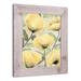 Red Barrel Studio® Yellow Gray Flowers Framed Print Plastic/Acrylic in Green/Yellow | 14 H x 11 W x 0.75 D in | Wayfair