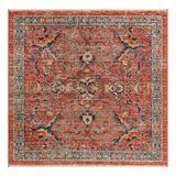 White 47 x 0.33 in Area Rug - Langley Street® Alkire Floral Brick Red Area Rug Polypropylene | 47 W x 0.33 D in | Wayfair