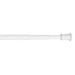 Canora Grey Ardita Smart Rods Adjustable Single Curtain Tension Rod, Brushed Nickel Metal in White | 3.5 H x 120 W x 1.5 D in | Wayfair