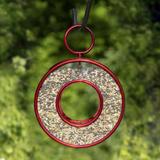 Red Barrel Studio® Barlitt Circle Fly-Thru Decorative Bird Feeder redMetal | 15 H x 11 W x 4 D in | Wayfair FD8A9BB86EF549E6A978D5972BE195EF