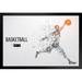 Trinx Basketball Player Dunking Stance Silhouette Vector Art Cool Wall Art Matted Framed Wall Decor Art Print 26X20 Inch - Picture Frame Print Paper | Wayfair