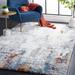 27 x 1.26 in Indoor Area Rug - 17 Stories Jouk Abstract Blue Rust/Ivory Area Rug Polyester | 27 W x 1.26 D in | Wayfair