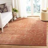 Brown 30 x 0.5 in Area Rug - Red Barrel Studio® Sabha Floral Hand-Knotted Area Rug Silk/Wool | 30 W x 0.5 D in | Wayfair