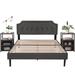 Trent Austin Design® Kempst Bedroom Set Upholstered/Metal in Brown | Queen | Wayfair C794DAFB5DE74A92A71CEFAC878E4232