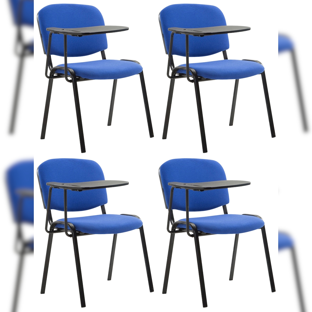 CLP 4er Set Stuhl Ken mit Klapptisch Stoff blau Image