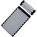 Sivan Health and Fitness Deluxe Black Acupressure Mat & Pillow Combo Set