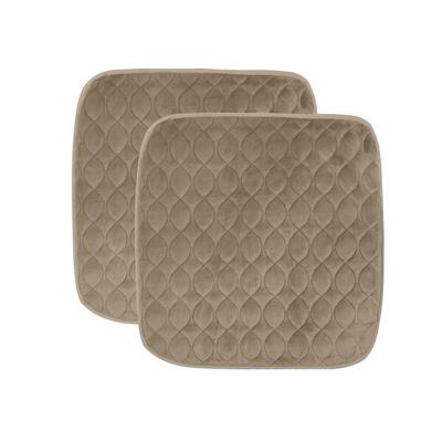 Fresh Ideas Waterproof & Washable Seat Protector 2-Pack with Antimicrobial UltraFresh, Grey by Levinsohn Textiles in Tan