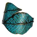 Urban Outfitters Jewelry | Gorgeous Urban Outfitters Brass & Turquoise Leaf Statement Cuff. | Color: Brown/Green | Size: Os