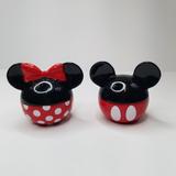 Disney Kitchen | Disney Mickey Mouse Minnie Mouse Ears Salt And Pepper Shakers Ball | Color: Black/Red | Size: Os