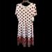 Lularoe Dresses | Amelia Dress - Ombre Medallion - Nwt - Hard To Find | Color: Red/White | Size: Xl