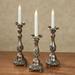 Victoria Acanthus Candleholders Multi Metallic Set of Three, Set of Three, Multi Metallic