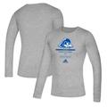 Men's adidas Heathered Gray Delaware Fightin' Blue Hens Team Creator Long Sleeve Performance T-Shirt