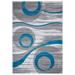 "MDA Home Orelsi Gray/Blue Contemporary Polypropylene Area Rug - 3'9"" x 5'9"" - MDA Rugs OR13446"