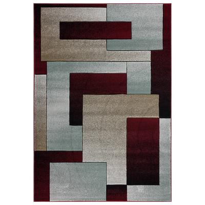 Mda Home Orelsi Brown Teal Red, Teal Blue And Brown Area Rugs
