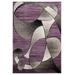 "MDA Home Rhodes Purple Transitional Polypropylene Area Rug - 3'5"" x 5'5"" - MDA Rugs RD1146"