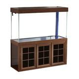 AQUA DREAM 50 Gallons Rectangle Aquarium Tank Glass (cost efficient & easy to clean) in Brown | 51 H x 14 W x 24 D in | Wayfair AD-1560-BW