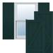 Ekena Millwork True Fit PVC Two Equal Panel Farmhouse Fixed Mount Shutters w/Z-Bar Vinyl in Green | 51 H x 12 W x 1 D in | Wayfair TFP102FH12X051FG