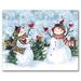 CounterArt Watercolor Snowman Tempered Glass Cutting Board 15" X 12" Glass in Blue/Green/Red | 0.13 H x 15 D in | Wayfair 21-01317