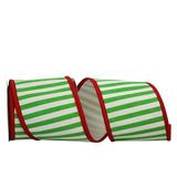 The Holiday Aisle® Ribbon, Polyester in Green/Red/White | 4 H x 180 W in | Wayfair 04775F0D7C8144A9A93C2945FBBAF0EF
