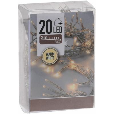 Lichterkette mit 20 LED in warm weiß - 200 cm - Weihnachts Tischlichterkette Deko Innen Beleuchtung Image