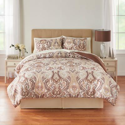 BH Studio 3-Pc. Microfiber Comforter Set by BH Studio in Taupe (Size TWIN) Paisley Bedding