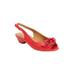 Wide Width Women's The Rider Slingback by Comfortview in Hot Red (Size 11 W)