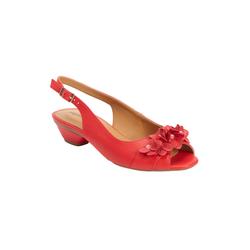 Extra Wide Width Women's The Rider Slingback by Comfortview in Hot Red (Size 8 WW)