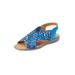 Extra Wide Width Women's The Celestia Sling Sandal by Comfortview in Blue Tie Dye (Size 7 WW)