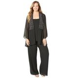 Plus Size Women's Masquerade Beaded Pant Set by Catherines in Black (Size 24 W)