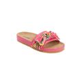 Wide Width Women's The Stassi Footbed Sandal by Comfortview in Carnation Watercolor (Size 10 W)