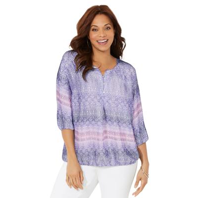 Plus Size Women's Santa Fe Peasant Top by Catherin...