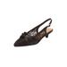 Wide Width Women's The Poppy Slingback by Comfortview in Black Lace (Size 10 1/2 W)