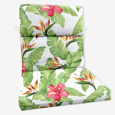 Universal Chair Cushion by BrylaneHome in Hibiscus Patio Seat Pad for All Types of Outdoor Chairs