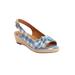 Extra Wide Width Women's The Zanea Espadrille by Comfortview in Gingham (Size 12 WW)
