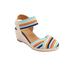 Extra Wide Width Women's The Abra Espadrille by Comfortview in Multi Stripe (Size 11 WW)