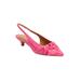 Extra Wide Width Women's The Tia Slingback by Comfortview in Pink Croco (Size 12 WW)