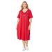 Plus Size Women's Mayfair Park A-line Dress by Catherines in Red Star Falling (Size 1XWP)