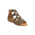 Extra Wide Width Women's The Kim Sandal by Comfortview in Dark Olive (Size 7 WW)