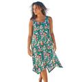 Plus Size Women's Sharktail Beach Cover Up by Swim 365 in Oasis Floral (Size 30/32) Dress