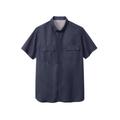 Men's Big & Tall Off-Shore Short-Sleeve Sport Shirt by Boulder Creek® in Navy (Size 5XL)