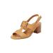 Extra Wide Width Women's The Simone Sandal by Comfortview in Camel (Size 7 WW)