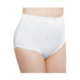 Plus Size Women's 2-Pack Floral Jacquard Shaping Panties by Exquisite Form in White (Size 2XL)