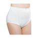 Plus Size Women's 2-Pack Floral Jacquard Shaping Panties by Exquisite Form in White (Size 2XL)