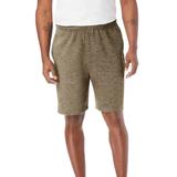 Men's Big & Tall Comfort Fleece Shorts by KingSize in Heather Beige (Size 3XL)