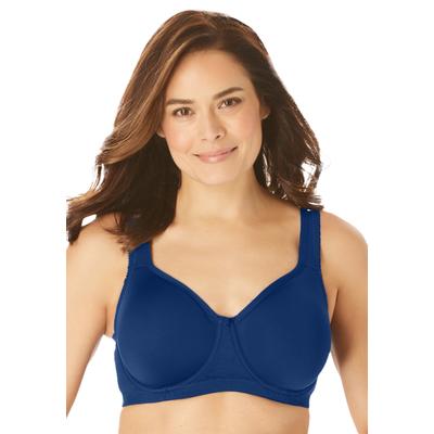 Plus Size Women's Underwire Microfiber T-Shirt Bra by Comfort Choice in Evening Blue (Size 44 DD)