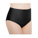 Plus Size Women's Control Top Shaping Panties by Exquisite Form in Black (Size XL)